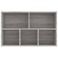 Библиотека/бюфет, сив сонома, 50x25x80 см, инженерно дърво