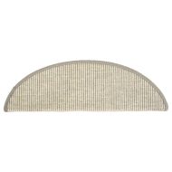 Изтривалки за стълби, 15 бр., 56x17x3 см, сребърни, полукръгли