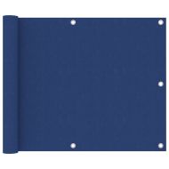 Балконски параван, син, 75x600 см, оксфорд плат