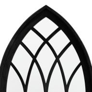 Огледало, черно, 70x30 см, желязо, за употреба на закрито