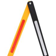 Сгъваема трафик бариера, жълто и черно, 250x38x96 см