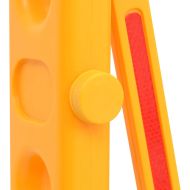 Сгъваема трафик бариера, жълто и черно, 250x38x96 см