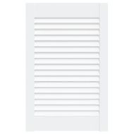 Врата за шкаф с решетен дизайн, бяла, 61,5x39,4 см, бор масив