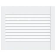 Врата за шкаф с решетен дизайн, бяла, 39,5x49,4 см, бор масив