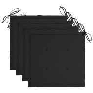 Градински трапезни столове, 3 бр, с възглавници, акация масив