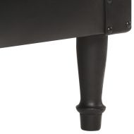 Фотьойл, черен, естествена кожа