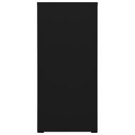 Шкаф за папки, черен, 46x62x133 cм, стомана