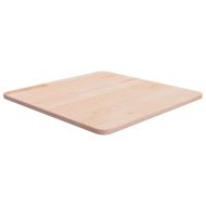 Квадратен плот за маса, 50x50x1,5 см, необработен дъб масив