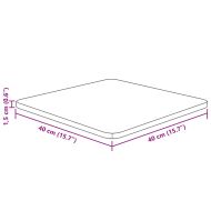 Квадратен плот за маса, тъмнокафяв, 40x40x1,5 см, дъб масив