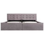 Легло с повдигащ механизъм, таупе, текстил, 160x200 см