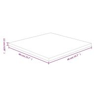 Квадратен плот за маса, тъмнокафяв, 40x40x2,5 см, дъб масив