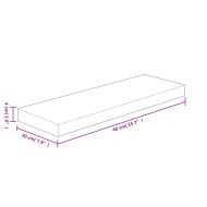 Дъска за рафт, 40x20x4 см, необработен масивен дъб