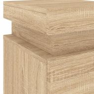 Нощни шкафчета с LED осветление, 2 бр, сонома дъб, 35x39x55 см