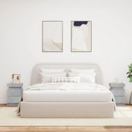 Нощни шкафчета с LED осветление, 2 бр, бетонно сив, 35x39x55 см