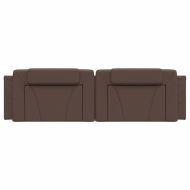 Мека табла за легло Viana, кафява, 180 см, изкуствена кожа