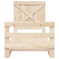 Рамка за легло с табла, 90x200 см, борово дърво масив