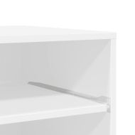 Стойка за принтер с колелца, бяла, 60x48x74 см