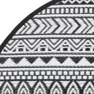 Килим за открито, ARAKIL черен, Ø160 см, PP