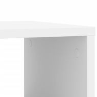 Помощна маса с колелца бяла 50x30x55 см инженерно дърво