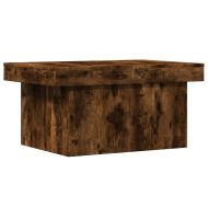 Кафе маса, опушен дъб, 80x55x40 см, инженерно дърво