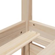 Рамка за легло без матрак 200x200 см масивна чамова дървесина