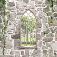 Градинско огледало пясъчно 100x45 см желязо за външна употреба