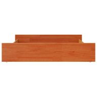 Чекмеджета за легло, 2 бр, восъчнокафяви, бор масив