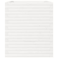 Градински сандък, бял, 90x60x68,5 см, масивна борова дървесина