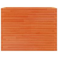 Градинска кашпа, восъчнокафява, 90x40x68,5см борово дърво масив