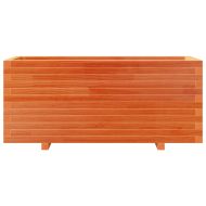 Градинска кашпа, восъчнокафяв, 110x40x49,5см борово дърво масив