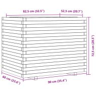 Градинска кашпа 90x60x72,5 см масивна борова дървесина