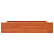 Чекмеджета за легло, 4 бр, восъчнокафяви, бор масив