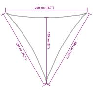 Слънцезащитно платно бяло 2x2x2 м 100% полиестер Оксфорд