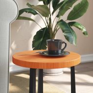 Плот за маса, кръгъл, восъчнокафяв, Ø30x2,5 см, бор масив