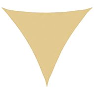 Слънцезащитно платно пясъчно 3,6x3,6x3,6 м 100% полиестер