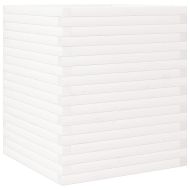 Градински сандък, бял, 60x60x68,5 см, масивна борова дървесина