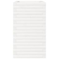 Градински сандък, бял, 70x40x68,5 см, масивна борова дървесина