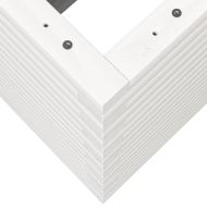 Градински сандък, бял, 70x40x68,5 см, масивна борова дървесина