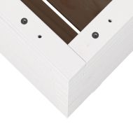 Градински сандък, бял, 60x60x72,5 см, масивна борова дървесина