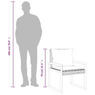 Бистро комплект с възглавници 3 части бежов микс полиратан
