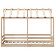 Детско легло с покрив, 75x190 см, борово дърво масив