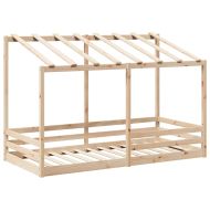 Детско легло с покрив, 90x200 см, борово дърво масив