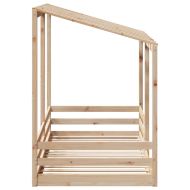 Детско легло с покрив, 90x200 см, борово дърво масив