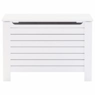 Сандък за съхранение с капак RANA, бял, 80x49x54 см, бор масив