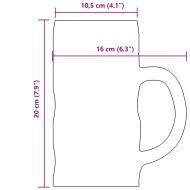 Халби за бира с дръжка, стъкло, 6 бр, 1000 мл