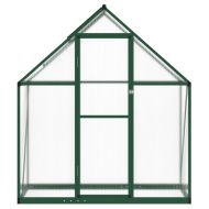 Оранжерия с основа рамка зелен 169x58x195 см алуминий