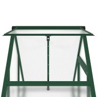 Оранжерия с основа рамка зелен 169x58x195 см алуминий