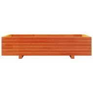 Градинска кашпа, восъчнокафяв 110x60x26,5 борово дърво масив