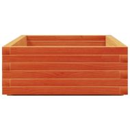 Градинска кашпа, восъчнокафяв 110x60x26,5 борово дърво масив