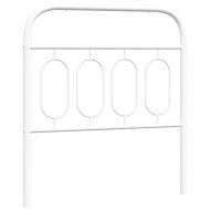 Метална резервна табла за легло, бяла, 90 см